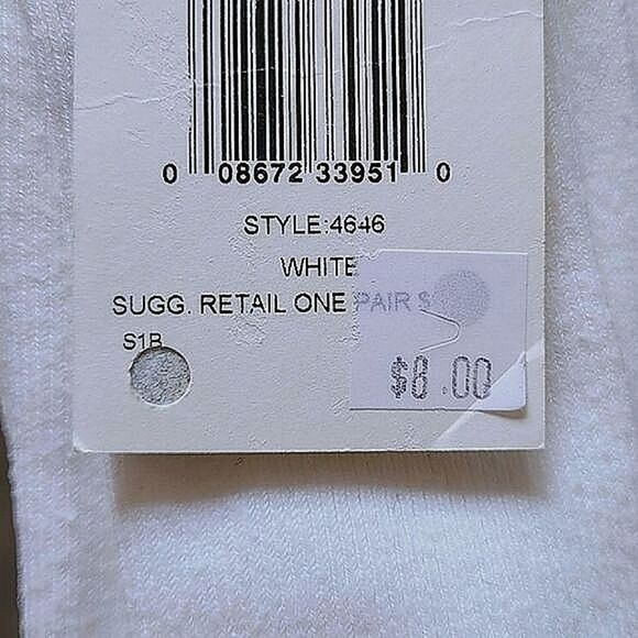 Lot of 2 | NWT HUE & Jopana white and black ankle ankle socks - Picture 6 of 8